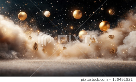 Christmas decoration sparkling firework-like elements 130491821