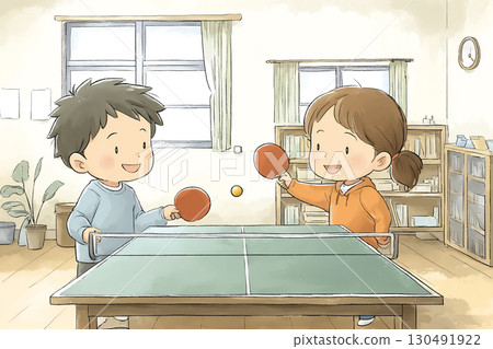 乒乓球練習場景 130491922