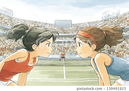 女子網球決賽場景 130491923