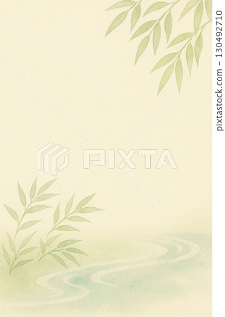 竹葉系列:水彩竹葉與鵝卵石(直版) 竹葉系列:水彩竹葉與鵝卵石(直版) 130492710