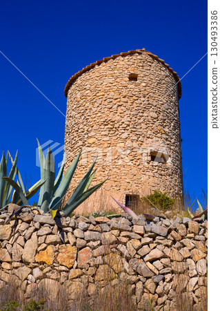 Javea denia San antonio Cape old windmills masonry structure Javea denia San antonio Cape old windmills masonry structure 130493386