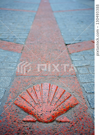 Burgos Way of Saint James sign in Castilla Spain 130493388