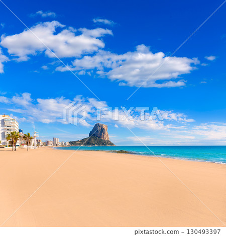Calpe playa Arenal Bol beach near Penon Ifach Alicante 130493397