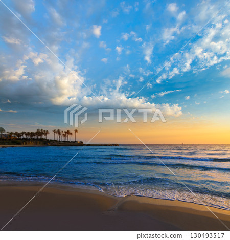 Javea El Arenal beach sunrise Mediterranean Spain 130493517