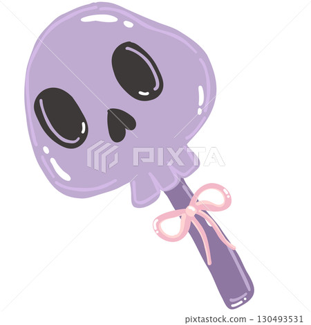 funny skull candy monsters cartoon character isolated on white funny skull candy monsters cartoon character isolated on white 130493531