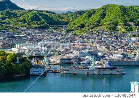 <Hiroshima Prefecture> Panoramic view of Onomichi cityscape and the Senkoji Park Observatory 130493544
