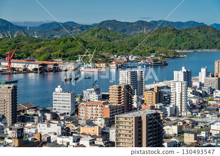 <廣島縣>尾道市街景及千光寺公園展望台全景 130493547