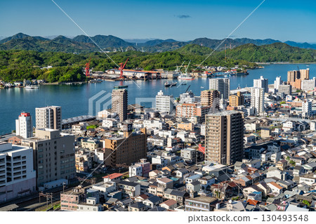 <Hiroshima Prefecture> Panoramic view of Onomichi cityscape and the Senkoji Park Observatory 130493548