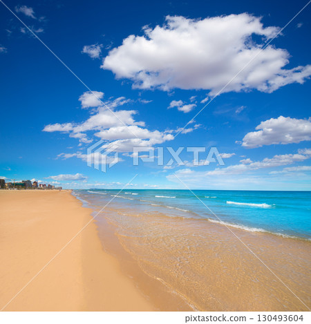 Gandia Beach sand in Mediterranean Sea of Spain Gandia Beach sand in Mediterranean Sea of Spain 130493604