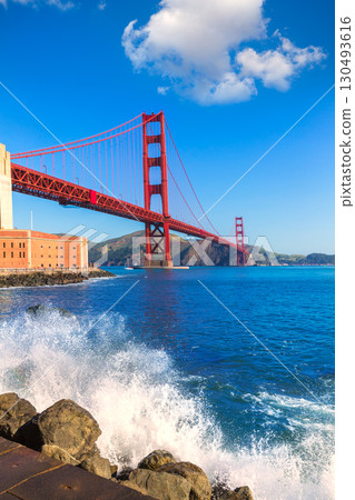 Golden Gate Bridge San Francisco from Presidio California Golden Gate Bridge San Francisco from Presidio California 130493616