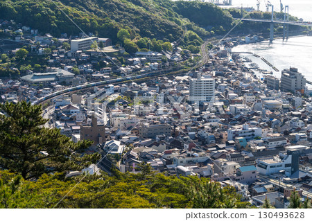 <廣島縣>尾道市街景及千光寺公園展望台全景 130493628