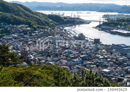 <廣島縣>尾道市街景及千光寺公園展望台全景 130493629