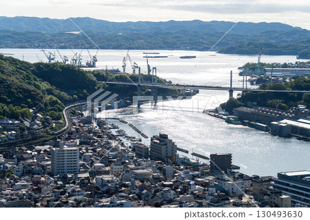<Hiroshima Prefecture> Panoramic view of Onomichi cityscape and the Senkoji Park Observatory 130493630