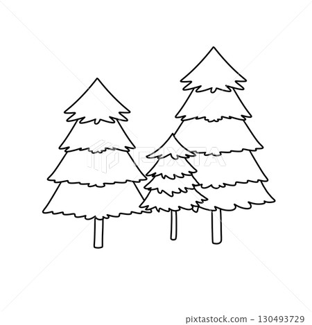 Two trees with a lot of branches and a trunk 130493729