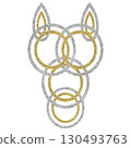插畫素材Mizuhiki馬金銀 130493763