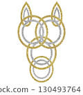 插畫素材Mizuhiki馬金銀 130493764