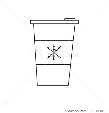 A cup with a snowflake on it 130494016