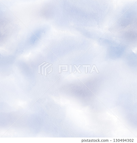 Seamless background with watercolor splashes and underflows in cold blue-purple scale as an addition to winter, cloudy. Hand drawn watercolor illustration imitates an overcast sky with seamless clouds Seamless background with watercolor splashes and underflows in cold blue-purple scale as an addition to winter, cloudy. Hand drawn watercolor illustration imitates an overcast sky with seamless clouds 130494302