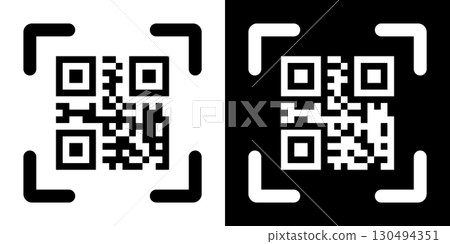 Fake QR code scan me vector illustration. Fake QR code scan me vector illustration. 130494351