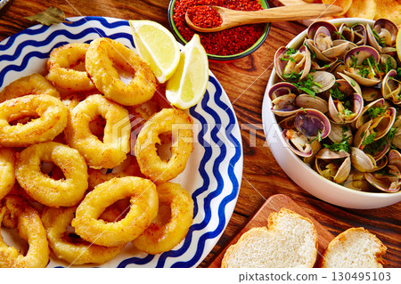 Tapas calamari romana squid rings seafood Spain 130495103