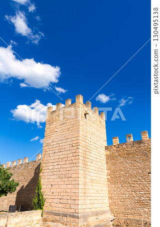 Alcudia Old Town fortres wall in Majorca Mallorca Alcudia Old Town fortres wall in Majorca Mallorca 130495138