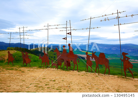 The way of Saint James Alto del Perdon Navarra The way of Saint James Alto del Perdon Navarra 130495145