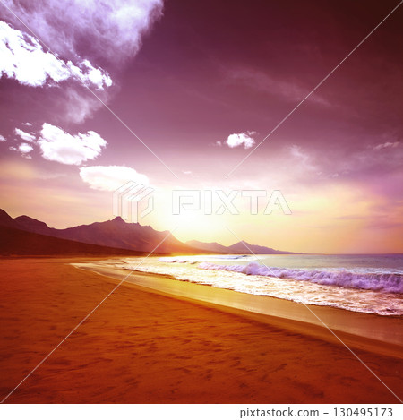 Cofete Fuerteventura beach at Canary Islands 130495173