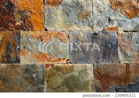 Slate stone colorful texture tiles Slate stone colorful texture tiles 130495311