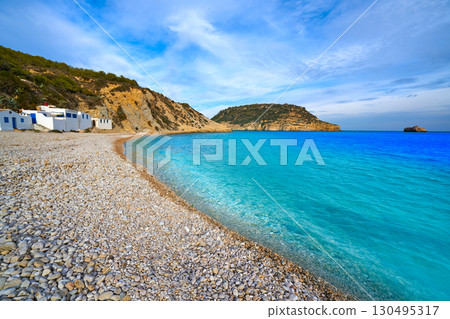 Cala Barraca beach in Xabia Javea of Alicante Cala Barraca beach in Xabia Javea of Alicante 130495317