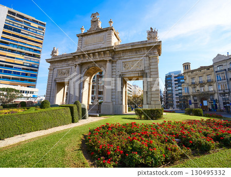 Valencia Puerta porta de la Mar door square 130495332