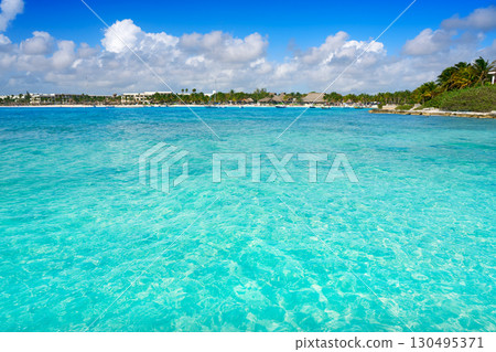 Akumal Caribbean beach in Riviera Maya 130495371