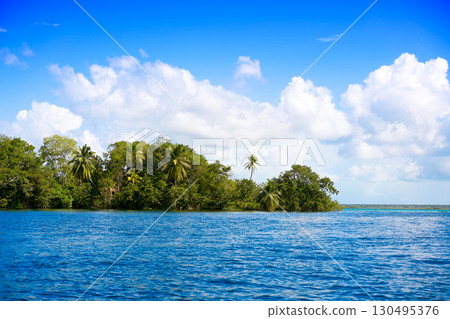 Laguna de Bacalar Lagoon in Mayan Mexico 130495376