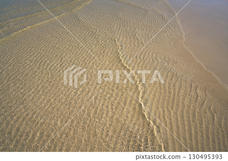Caribbean transparent water beach reflection Caribbean transparent water beach reflection 130495393