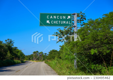 Rad sign Cancun and chetumal Costa Maya 130495462