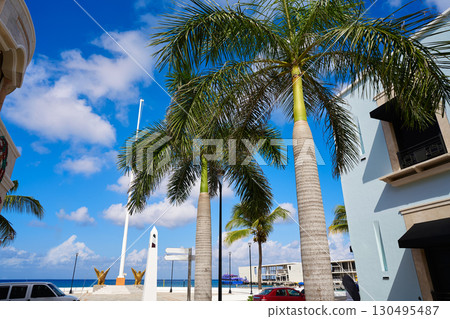 Cozumel island houses in Mayan Mexico 130495487