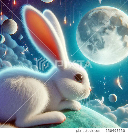 White Rabbit Watching the Moon[1] 130495630