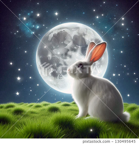 White Rabbit Watching the Moon[15] 130495645