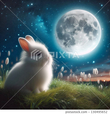 White Rabbit Watching the Moon[22] 130495652