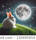 White Rabbit Watching the Moon[24] 130495654