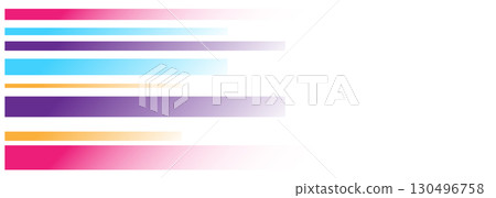 Gradient lines design with colorful horizontal bars on white background 130496758