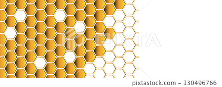 Gold honeycomb pattern against white background Gold honeycomb pattern against white background 130496766