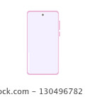 Minimalistic pink smartphone design with camera and button details 130496782