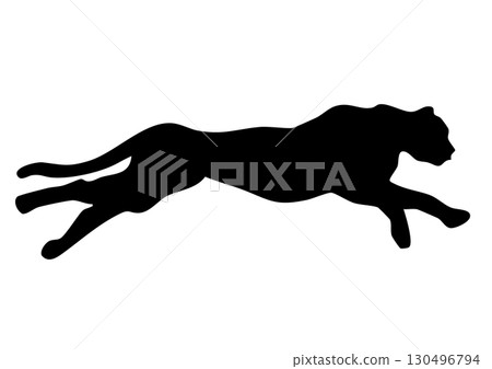 cheetah silhouette cheetah silhouette 130496794
