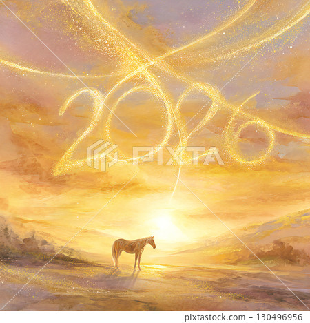 2026新年賀卡主題：馬 130496956