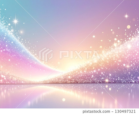 Fantastic light particles and gradient background in blue and pink 130497321