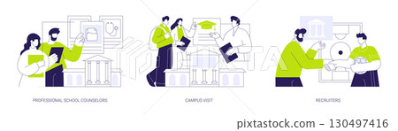 Connect with a college isolated cartoon vector illustrations se Connect with a college isolated cartoon vector illustrations se 130497416
