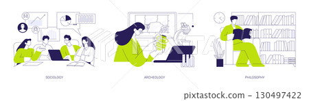 Sociocultural science isolated cartoon vector illustrations se Sociocultural science isolated cartoon vector illustrations se 130497422