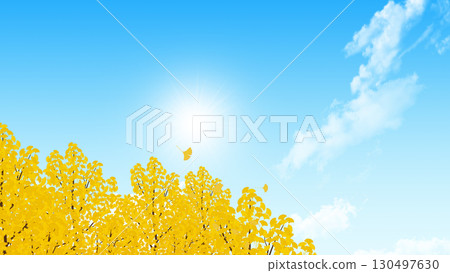 Autumn sky and autumnal trees Autumn sky and autumnal trees 130497630