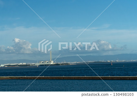 Landscape seen from the sea 130498103