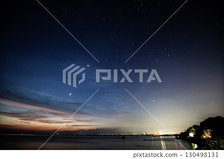 Dawn at Toyama Bay seen from Amaharashi in Takaoka City 130498131